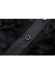 Lace Ruffle Neckline Black Sexy Palace Puff Sleeves Gothic Button Personality Strap Short Shirt