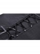 Lace Ruffle Neckline Black Sexy Palace Puff Sleeves Gothic Button Personality Strap Short Shirt
