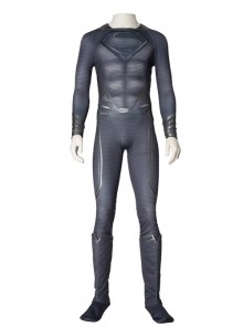 Man Of Steel 2 Superman Clark Kent Black Battle Suit Halloween Cosplay Costume Black Bodysuit