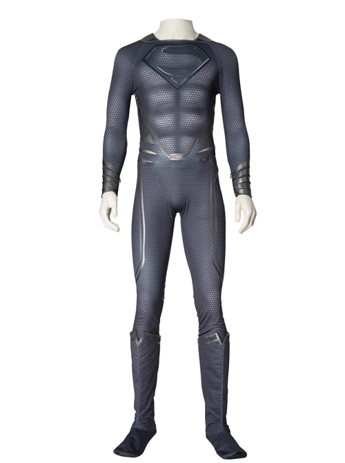 Man Of Steel 2 Superman Clark Kent Black Battle Suit Halloween Cosplay Costume Black Bodysuit