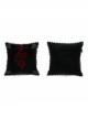 Gothic Serpent Embroidered Square Velvet Cushion Cover