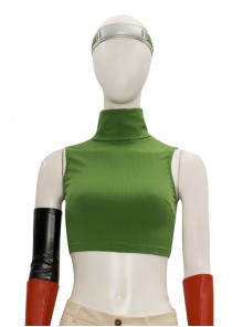 Final Fantasy VII Remake Yuffie Kisaragi Halloween Cosplay Costume Green Vest