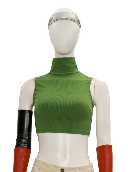 Final Fantasy VII Remake Yuffie Kisaragi Halloween Cosplay Costume Green Vest