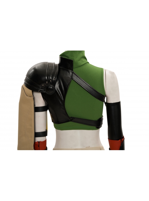 Final Fantasy VII Remake Yuffie Kisaragi Halloween Cosplay Costume Green Vest