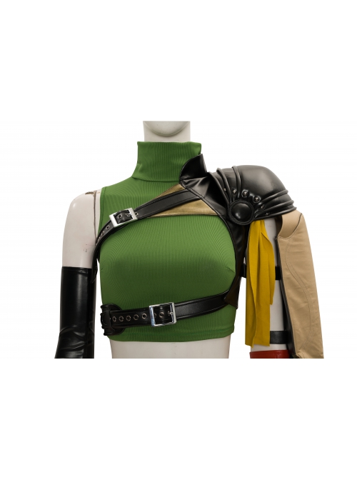 Final Fantasy VII Remake Yuffie Kisaragi Halloween Cosplay Costume Green Vest