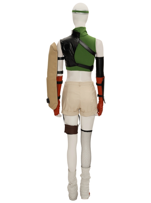 Final Fantasy VII Remake Yuffie Kisaragi Halloween Cosplay Costume Green Vest
