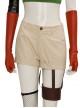 Final Fantasy VII Remake Yuffie Kisaragi Halloween Cosplay Costume Brown Shorts