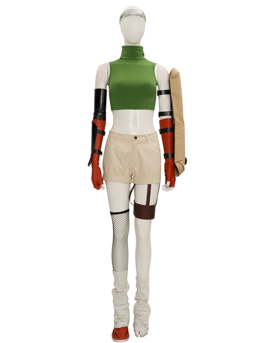 Final Fantasy VII Remake Yuffie Kisaragi Halloween Cosplay Accessories Red Gloves