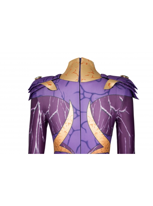 Titans Season 3 Starfire Koriand'r Purple Battle Suit Halloween Cosplay Costume Bodysuit