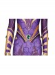 Titans Season 3 Starfire Koriand'r Purple Battle Suit Halloween Cosplay Costume Bodysuit