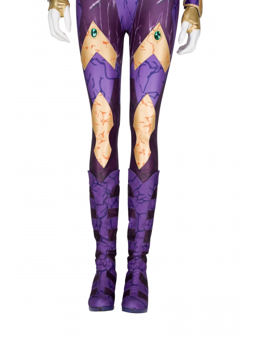 Titans Season 3 Starfire Koriand'r Purple Battle Suit Halloween Cosplay Costume Bodysuit