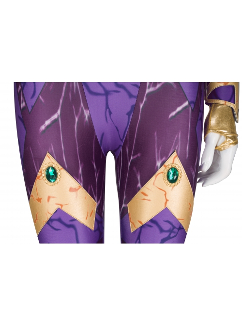 Titans Season 3 Starfire Koriand'r Purple Battle Suit Halloween Cosplay Costume Bodysuit