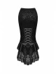 Lace Stitching Black Package Hip Sexy Gothic Classic Queen Jacquard Fishtail Skirt