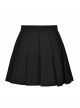 Cool Checkerboard Plaid Heart Punk Pin Personality Belt Buckle Sexy Black Pleated Skirt