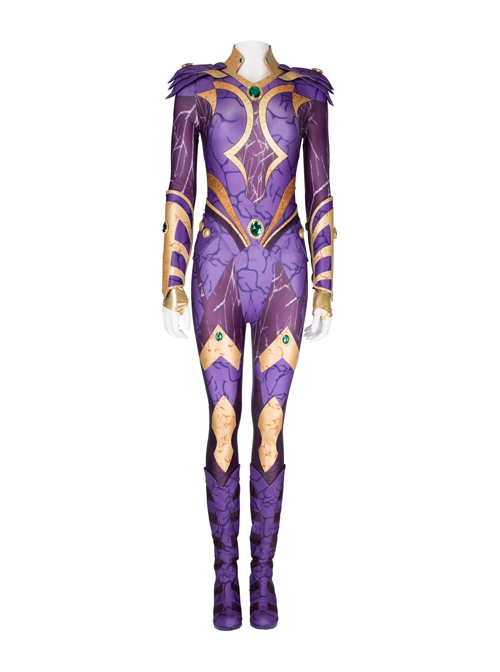 Titans Season 3 Starfire Koriand'r Purple Battle Suit Halloween Cosplay Accessories Wrist Guards