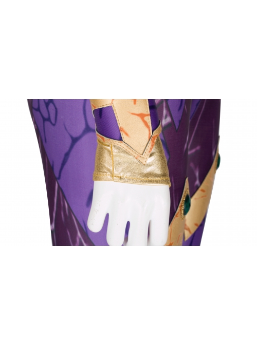 Titans Season 3 Starfire Koriand'r Purple Battle Suit Halloween Cosplay Accessories Golden Gloves