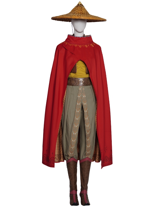 Raya And The Last Dragon Raya Adult Version Suit Halloween Cosplay Costume Gray Pants
