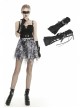 Punk Black Tie-up Ripped Design Long Gloves