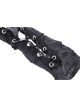 Punk Black Tie-up Ripped Design Long Gloves