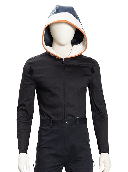 Black Widow Taskmaster Battle Suit Halloween Cosplay Costume Black Top