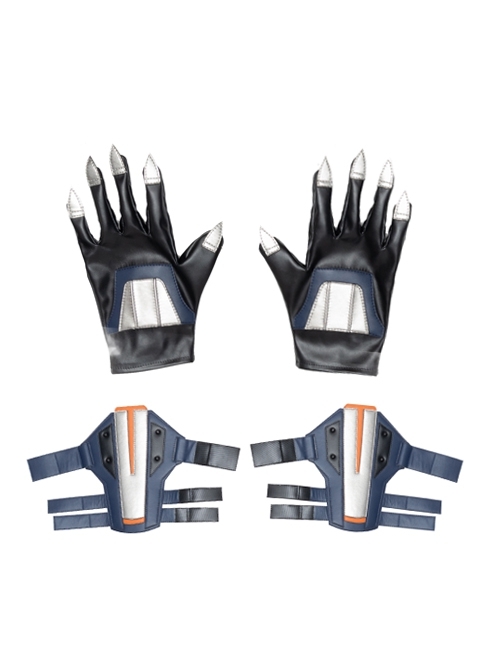 Black Widow Taskmaster Battle Suit Halloween Cosplay Accessories Wrist Guards And Gloves