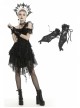 Gothic Lolita Elegant Black Embroidery Lace Gloves