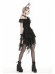 Gothic Lolita Elegant Black Embroidery Lace Gloves