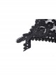 Gothic Lolita Elegant Black Embroidery Lace Gloves