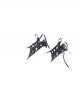 Gothic Lolita Elegant Black Embroidery Lace Gloves