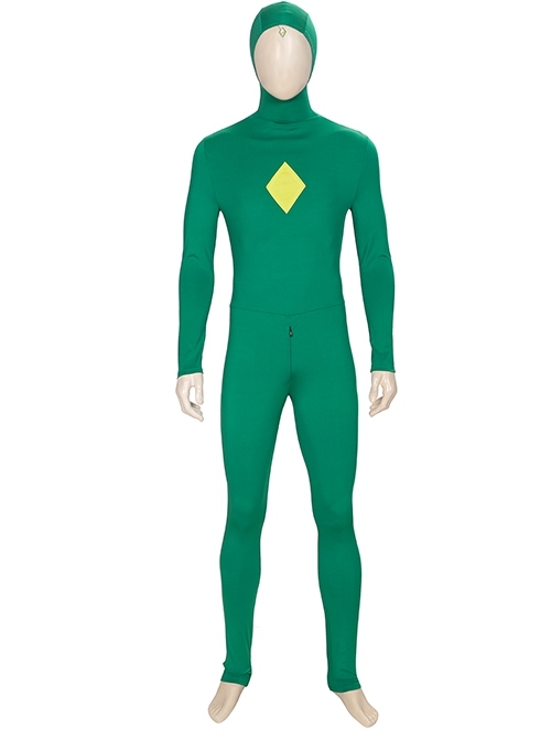 Wanda Vision Vision Green Bodysuit Yellow Cloak Halloween Cosplay Costume Green Bodysuit