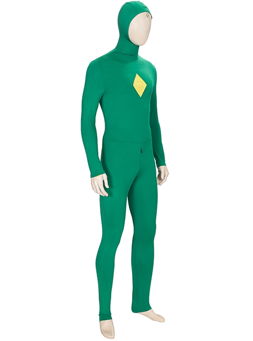 Wanda Vision Vision Green Bodysuit Yellow Cloak Halloween Cosplay Costume Green Bodysuit