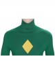Wanda Vision Vision Green Bodysuit Yellow Cloak Halloween Cosplay Costume Green Bodysuit