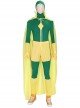 Wanda Vision Vision Green Bodysuit Yellow Cloak Halloween Cosplay Costume Green Bodysuit