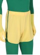 Wanda Vision Vision Green Bodysuit Yellow Cloak Halloween Cosplay Costume Yellow Shorts
