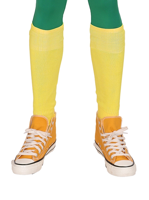 Wanda Vision Vision Green Bodysuit Yellow Cloak Halloween Cosplay Accessories Yellow Socks And Shoes