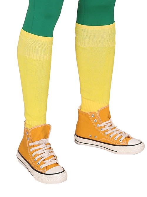 Wanda Vision Vision Green Bodysuit Yellow Cloak Halloween Cosplay Accessories Yellow Socks And Shoes