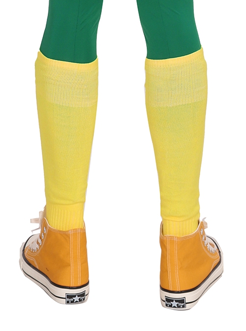 Wanda Vision Vision Green Bodysuit Yellow Cloak Halloween Cosplay Accessories Yellow Socks And Shoes