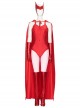 Wanda Vision Scarlet Witch Wanda Maximoff Halloween Cosplay Costume Red One-piece Garment