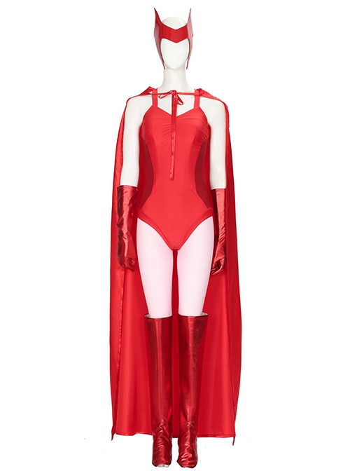 Wanda Vision Scarlet Witch Wanda Maximoff Halloween Cosplay Accessories Red Gloves