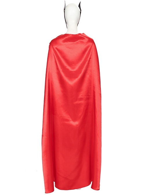 Wanda Vision Scarlet Witch Wanda Maximoff Halloween Cosplay Costume Red Cloak