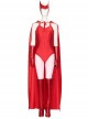 Wanda Vision Scarlet Witch Wanda Maximoff Halloween Cosplay Costume Red Cloak