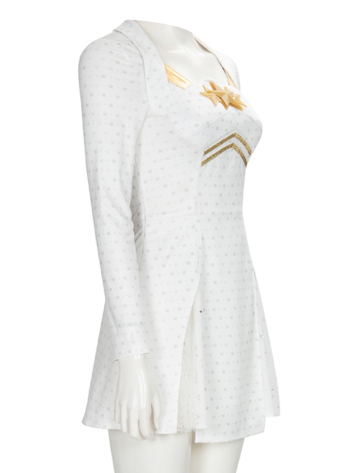 The Boys Season 2 Starlight Annie January Halloween Cosplay Costume White Dress