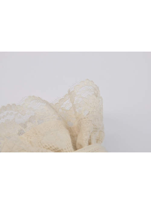 Steampunk Apricot Lace Frill Bee Pendant Short Gloves