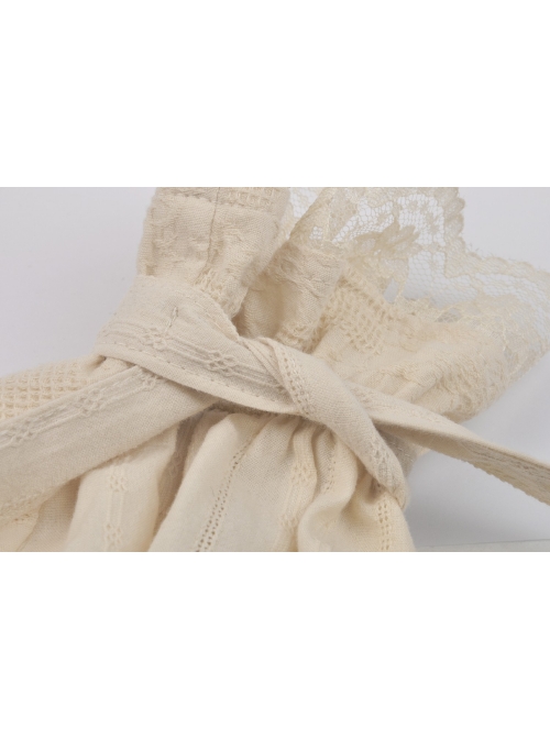 Steampunk Apricot Lace Frill Bee Pendant Short Gloves