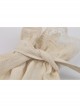 Steampunk Apricot Lace Frill Bee Pendant Short Gloves