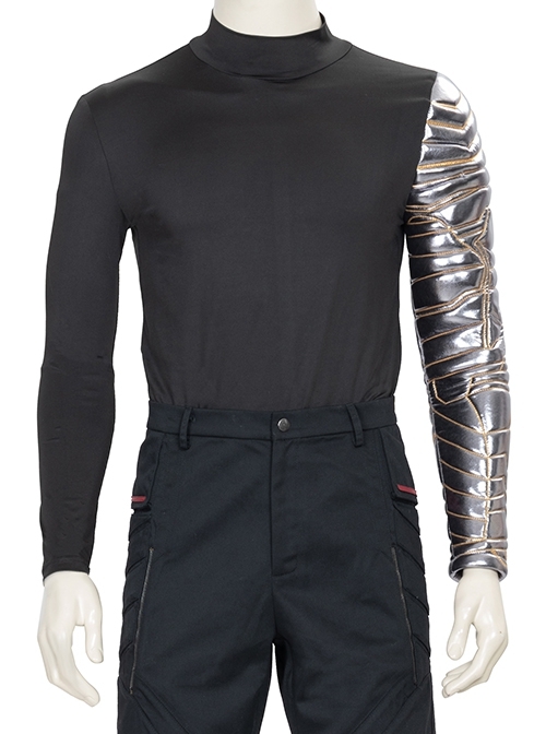 The Falcon And The Winter Soldier Bucky Barnes Winter Soldier Halloween Cosplay Costume Black Bottoming Top