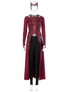Doctor Strange In The Multiverse Of Madness Scarlet Witch Wanda Maximoff Upgrade Version Halloween Cosplay Costume Set