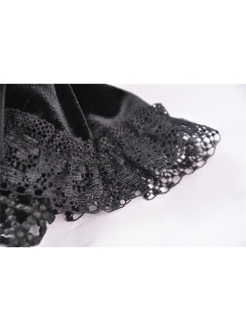 Gothic Women Fashion Lolita Black Moon Star Gloves