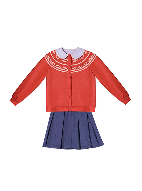 Animated Movie Turning Red Meilin Lee Children Halloween Kids Cosplay Costume Full Set