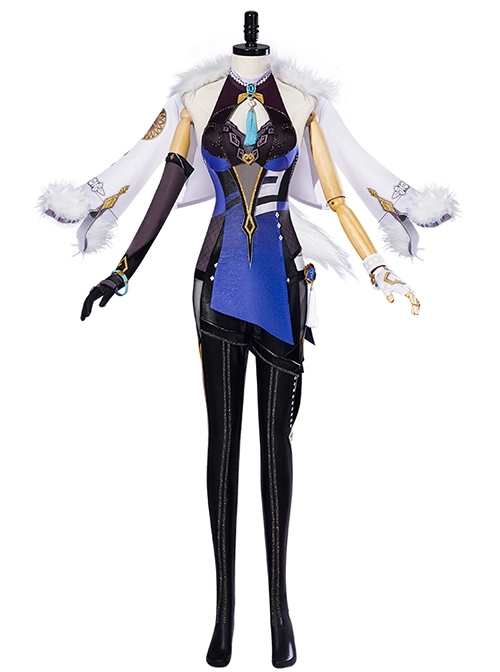 Game Genshin Impact Yelan Halloween Cosplay Costume Upgrade Version Full Set